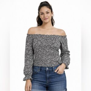 chic off-the-shoulder blouse